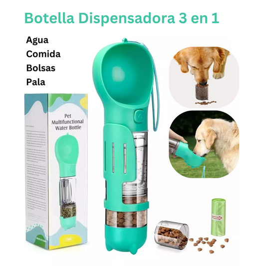 Botella dispensadora 3 En 1 Para Mascotas